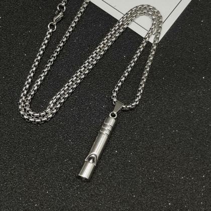 Metal Loud Portable Necklace Whistle For Emergency..