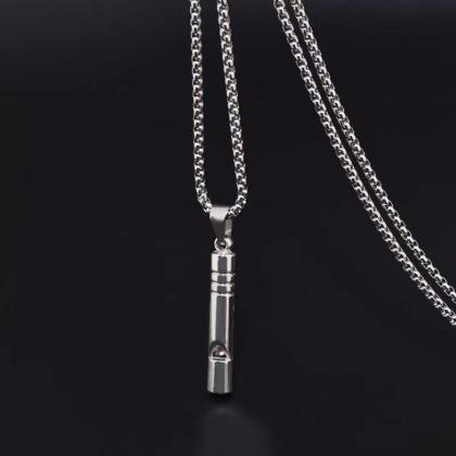 Metal Loud Portable Necklace Whistle For Emergency..