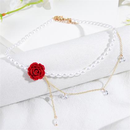 Fashion Pearl Necklace Vintage Multi-layer..