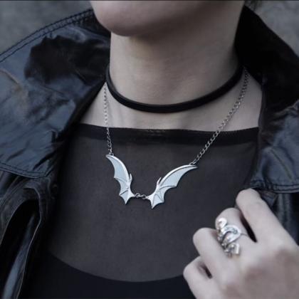 Vampire Bat Wings Necklace, Gothic Vampire..