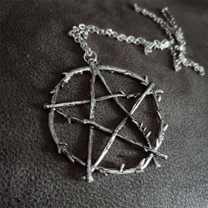 Pentagram Necklace, Pendant, Wiccan Necklace,..