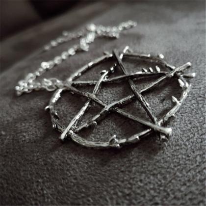 Pentagram Necklace, Pendant, Wiccan Necklace,..