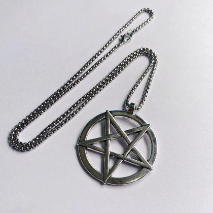 Gothic Inverted Pentagram Pendant..