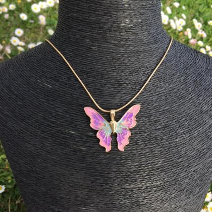 Fashion Butterfly Fairy Necklace Girl Colorful..